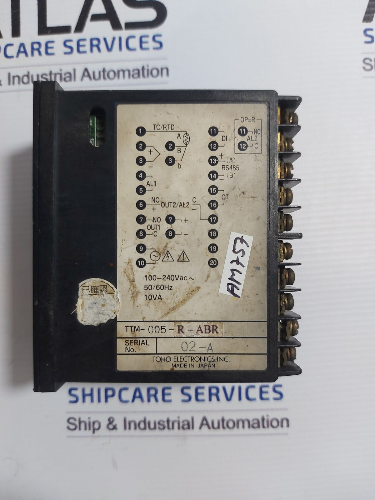 TOHO TTM-005-R-ABR DIGITAL TEMPERATURE CONTROLLER TTM-005