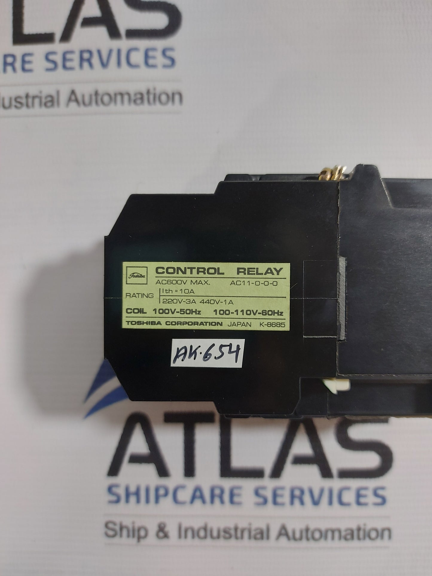 TOSHIBA A8A-44 CONTROL RELAY 100V-50Hz 100-110V-60Hz