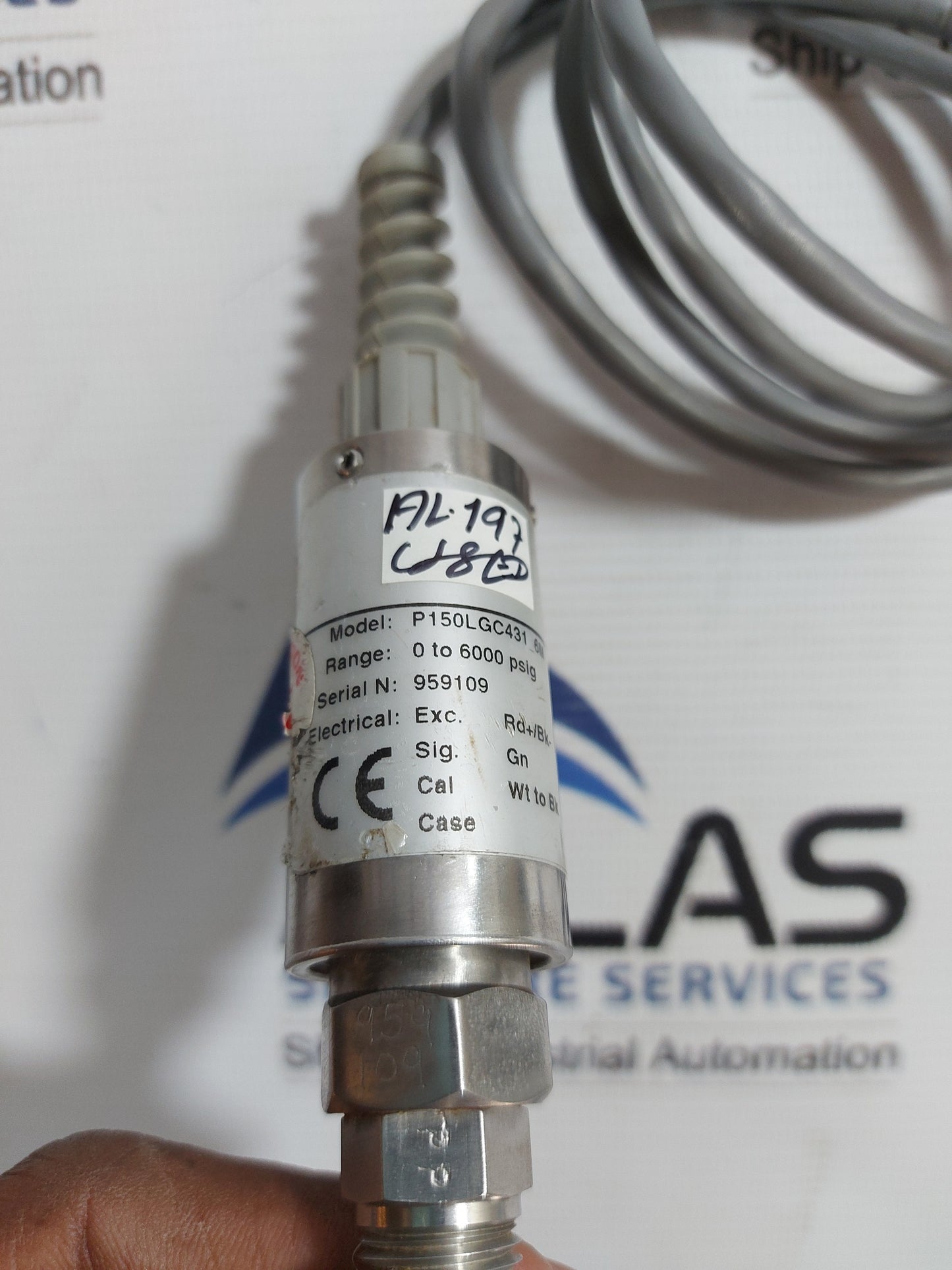 TRANSMETRICS P150LGC431 6M PRESSURE TRANSDUCER 0 TO 6000 PSIG