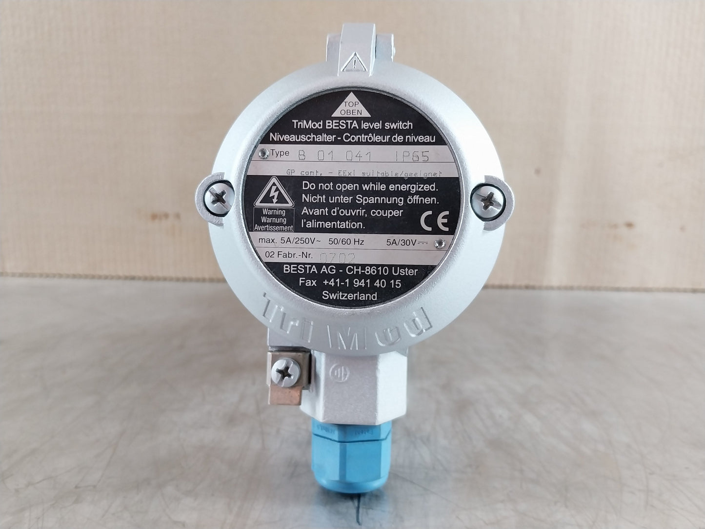 TRIMOD BESTA B 01 041 IP65 LEVEL SWITCH IP65