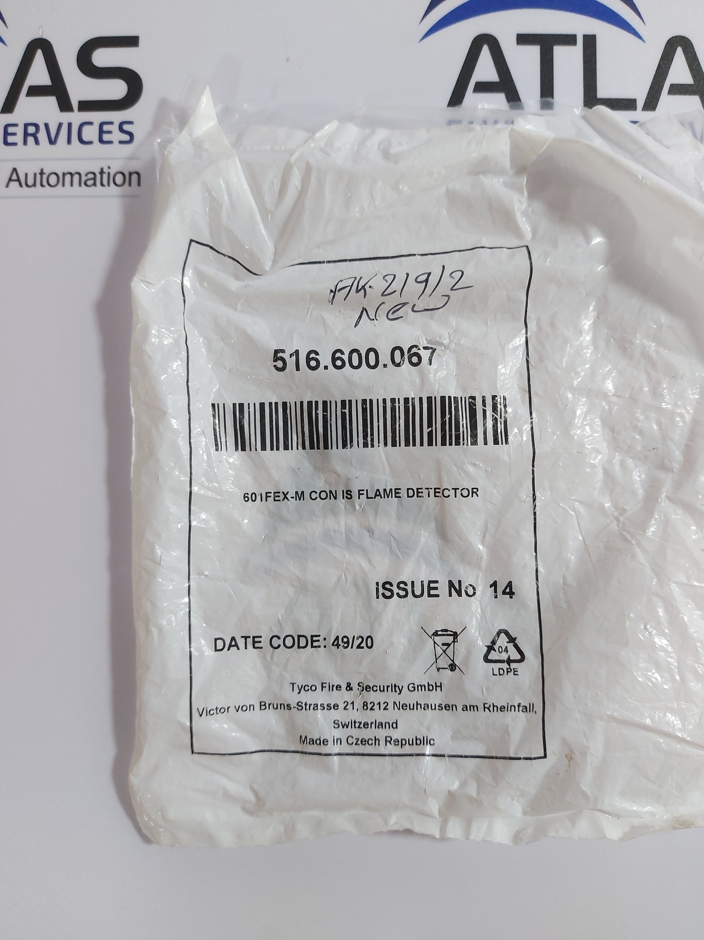 TYCO 601FEx-M CONVENTIONAL IS FLAME DETECTOR 516.600.067