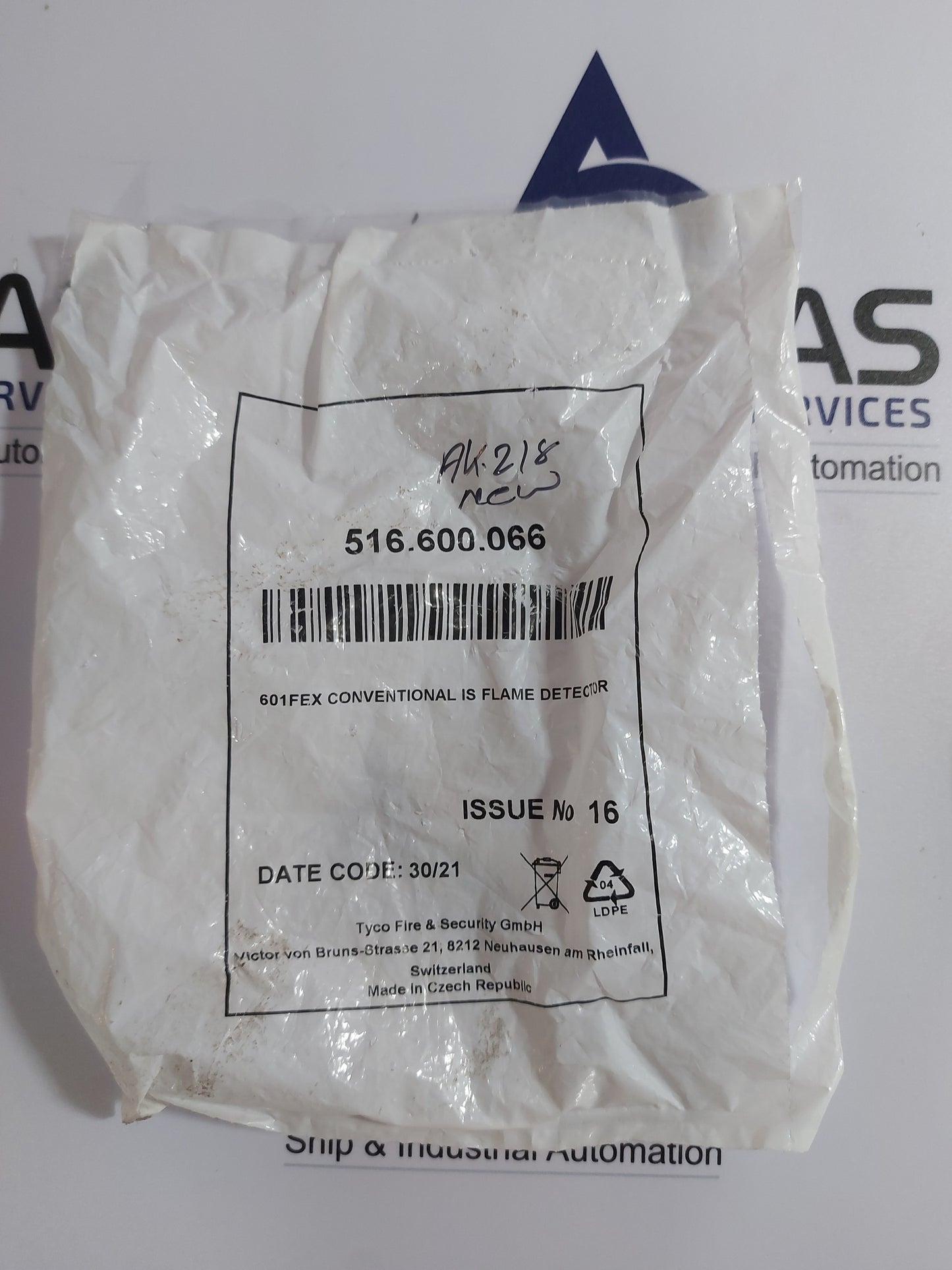 TYCO 601FEx CONVENTIONAL IS FLAME DETECTOR 516.600.066