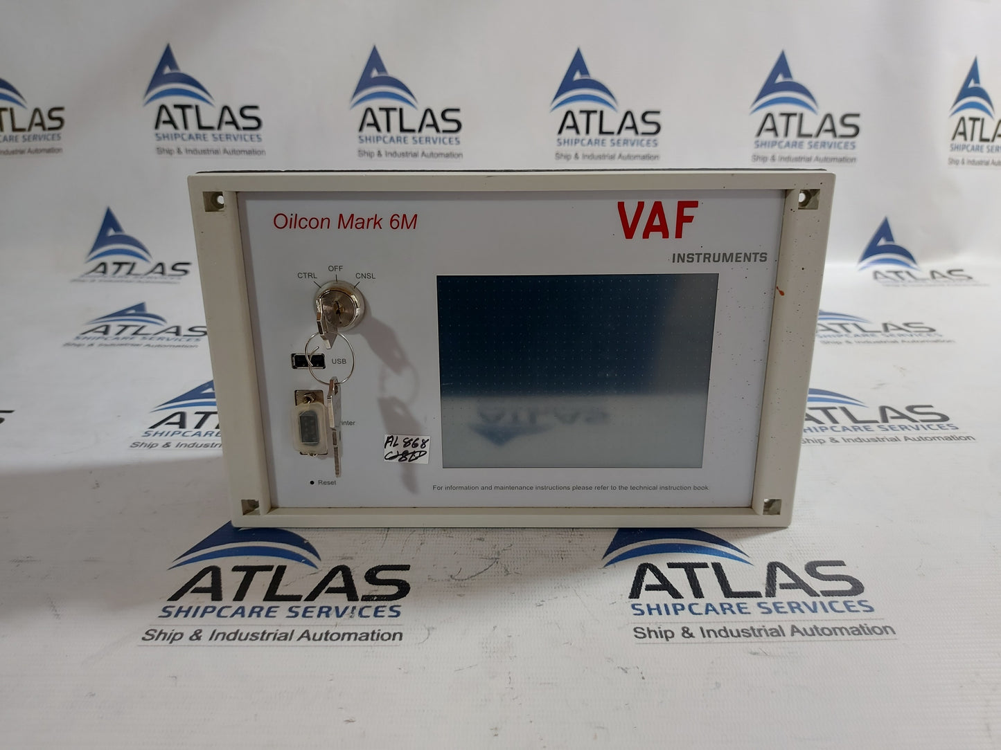 VAF INSTRUMENTS OILCON MARK 6M 0206-0087 OIL MONITORING CONTROL UNIT