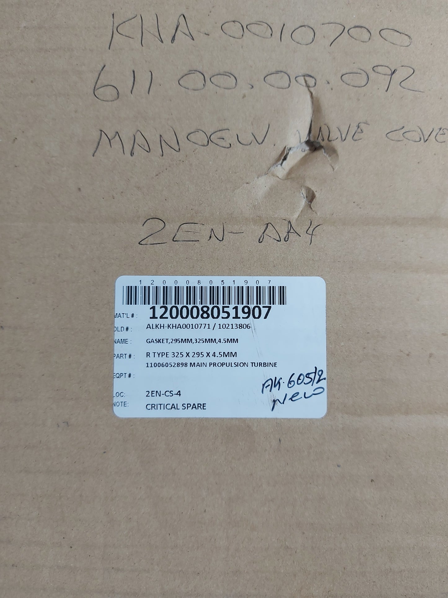 VALQUA 8590MS STAINLESS STEEL CLEAN TIGHT FOR BOILER MOUNTING PIPE