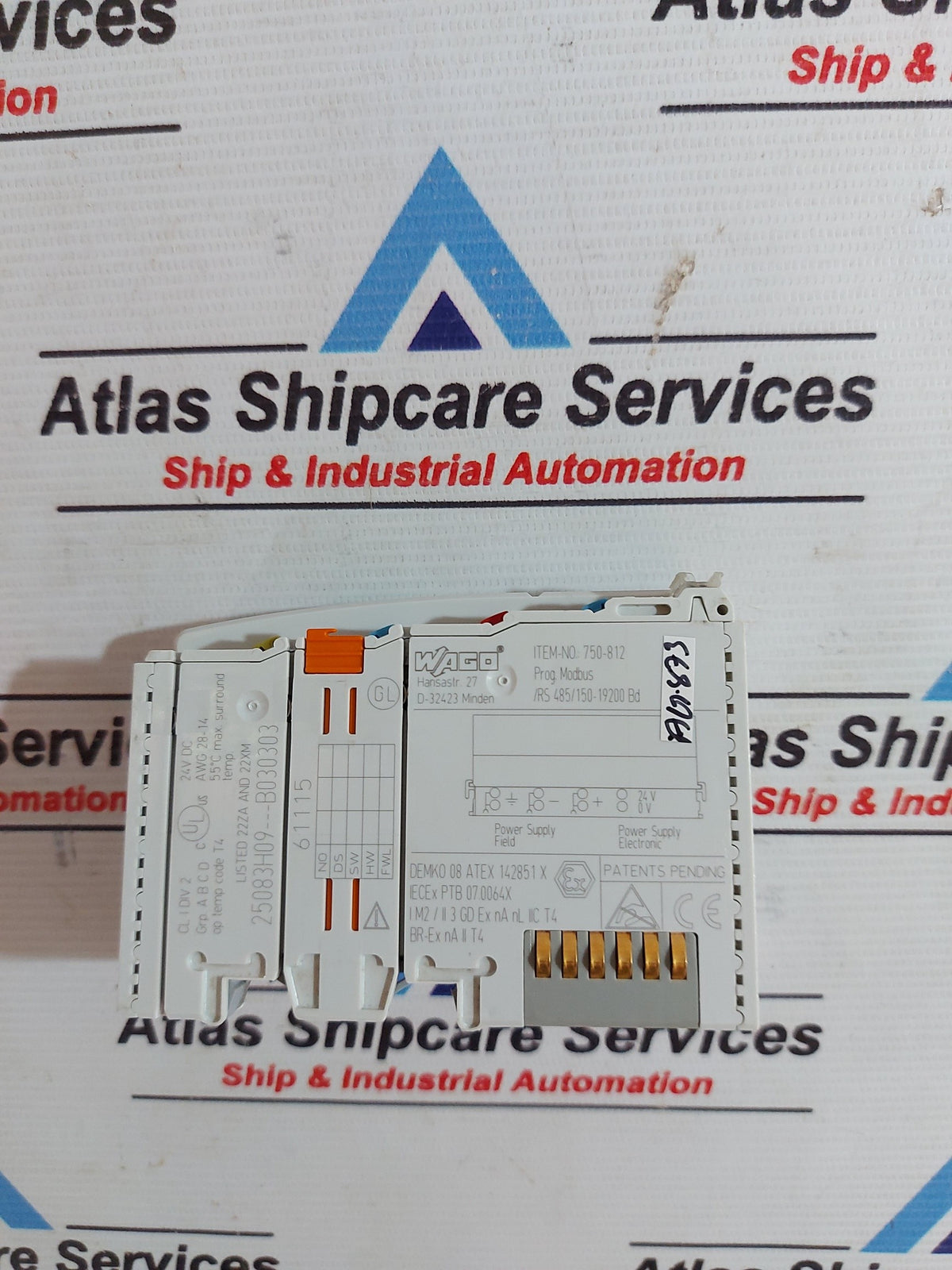 Wago Modbus Module WAGO 750-812 PROGRAMMABLE MODBUS MODULE – Atlas Shipcare Services