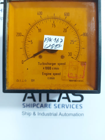 WARTSILA DIESEL 0-1000 R/Min METER