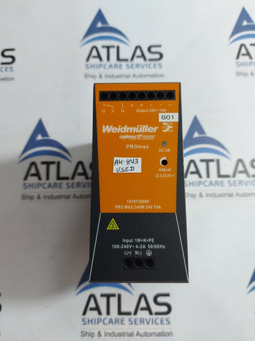 WEIDMULLER 1478130000 PRO MAX 240W 24V 10A SWITCHING POWER SUPPLY