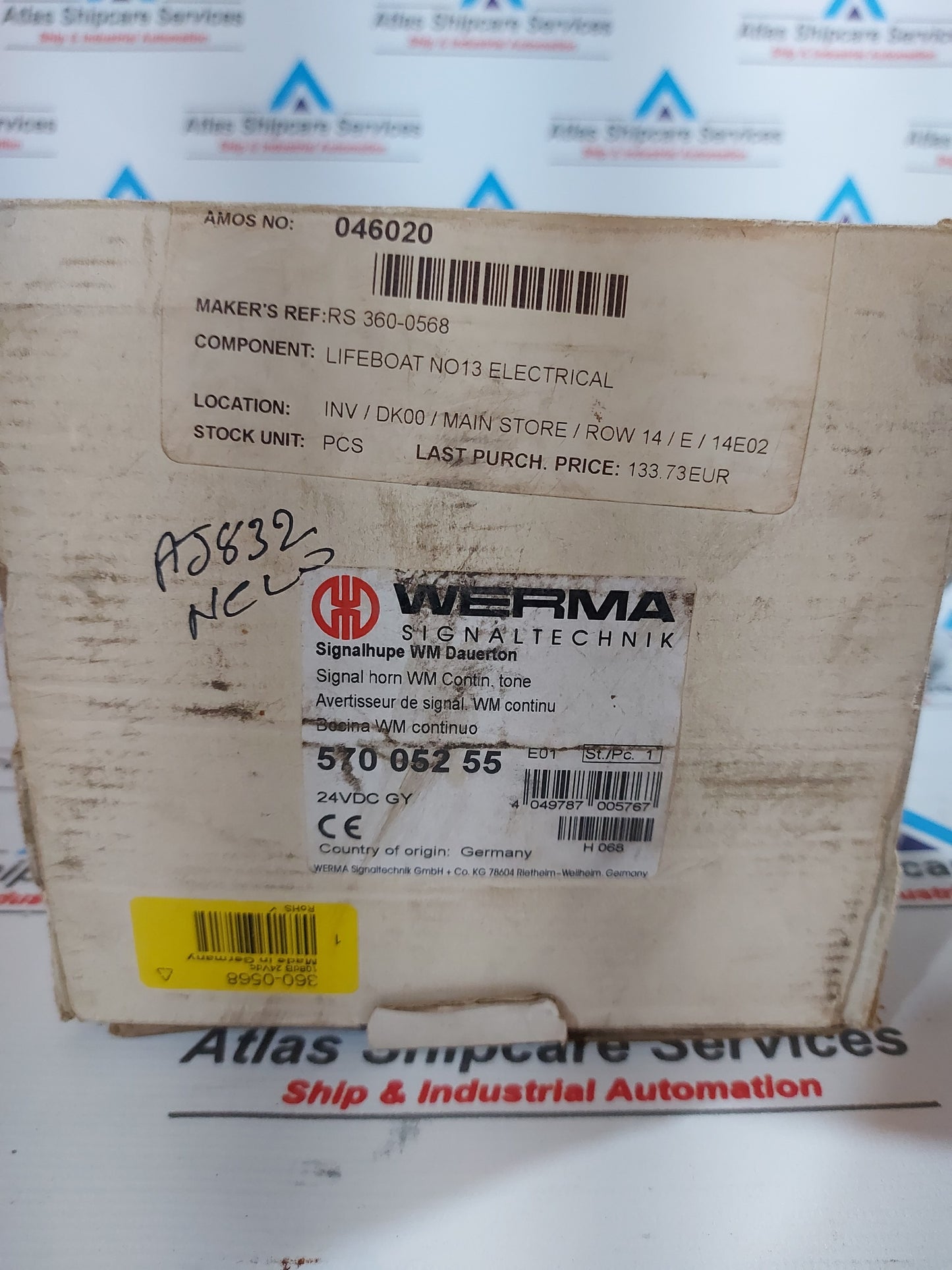 WERMA 570 052 55 SIGNAL HORN CONTINUOUS TONE 24V = IP55