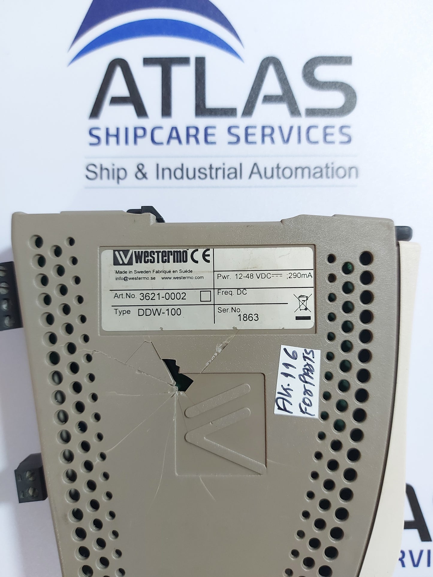 WESTERMO DDW-100 ETHERNET EXTENDER 3621-0002 12-48 VDC