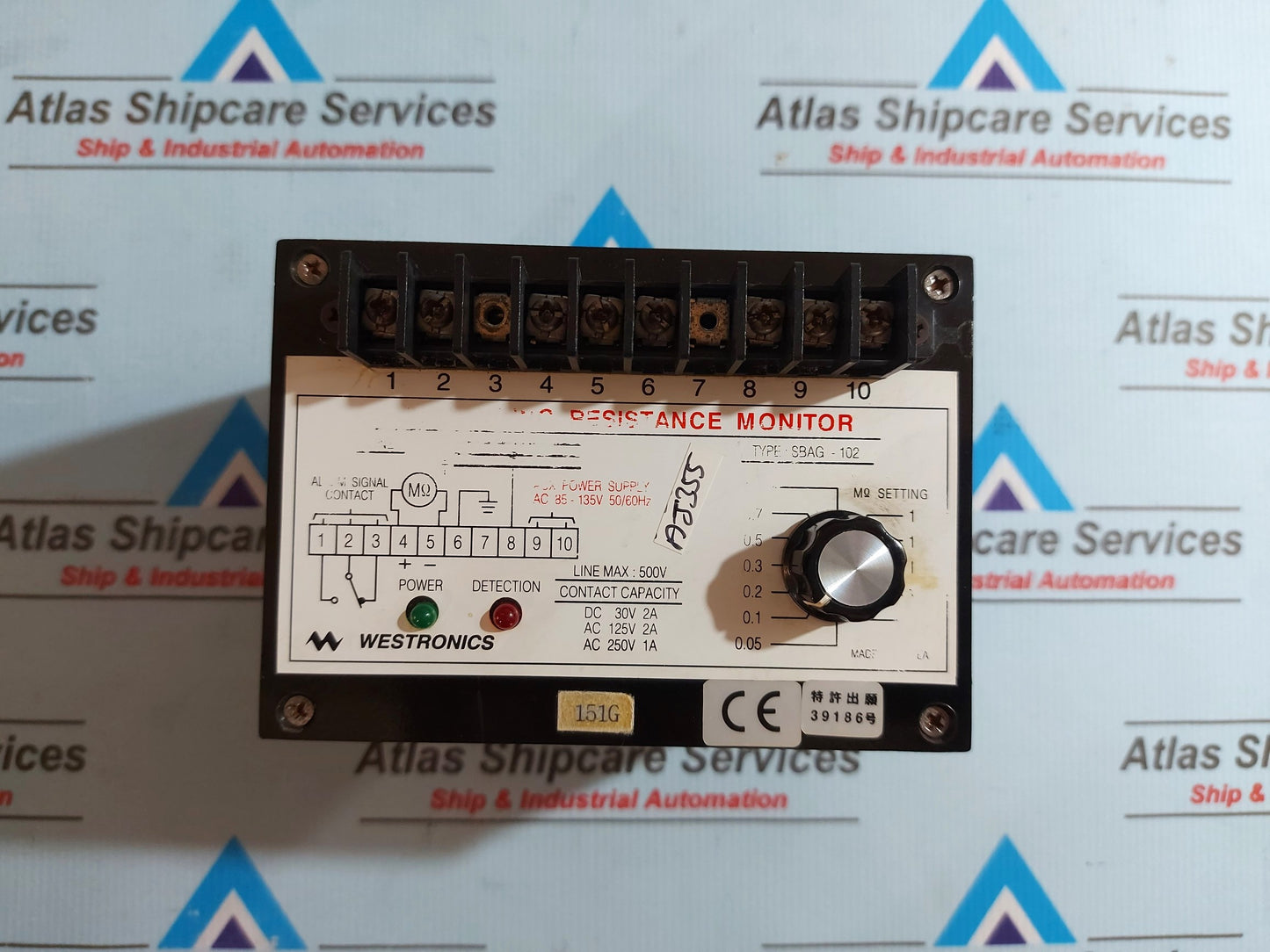 WESTRONICS SBAG-102 GROUNDING RESISTANCE MONITOR 500V