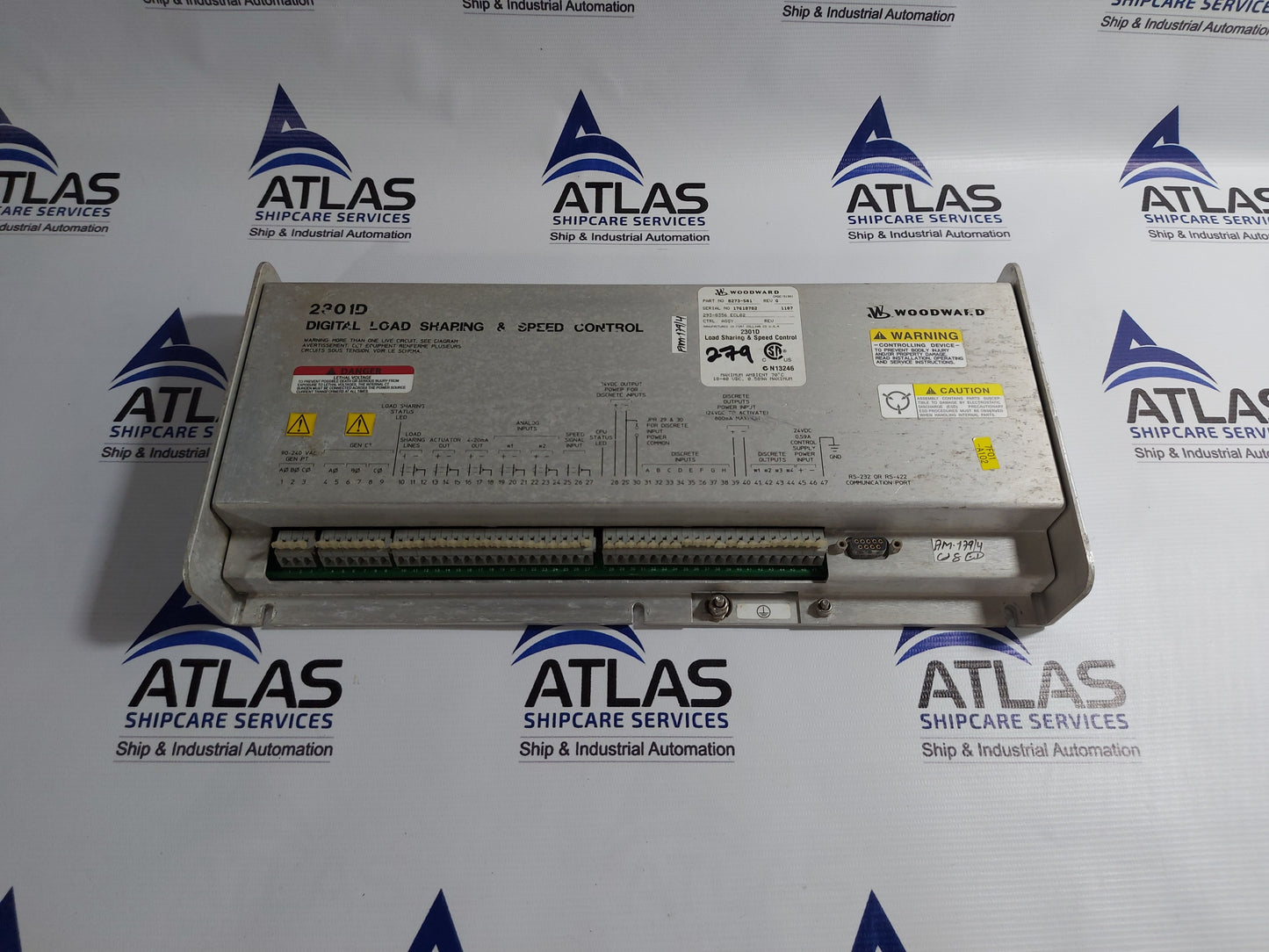 WOODWARD 2301D DIGITAL LOAD SHARING & SPEED CONTROL 8273-501 REV.G