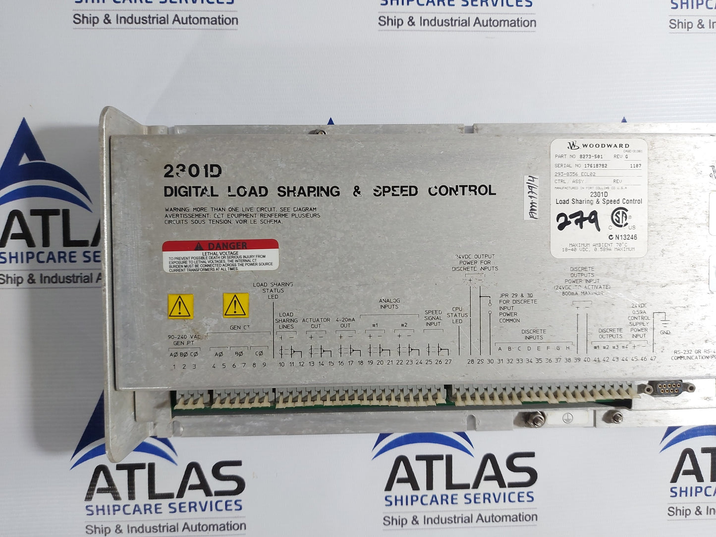 WOODWARD 2301D DIGITAL LOAD SHARING & SPEED CONTROL 8273-501 REV.G