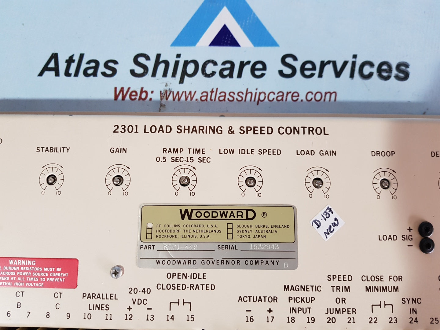 WOODWARD 8271-442 2301 LOAD SHARING & SPEED CONTROL