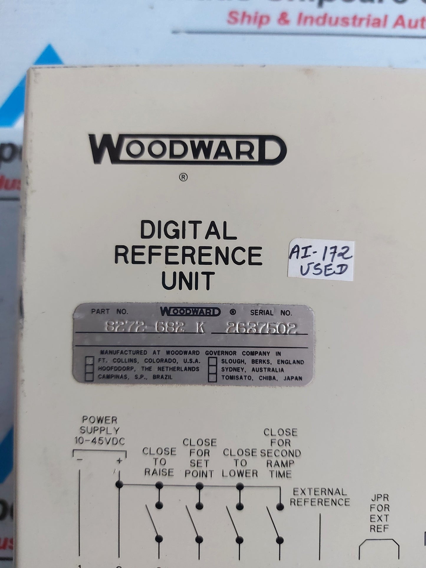 WOODWARD 8272-682 DIGITAL REFERENCE UNIT REV.K