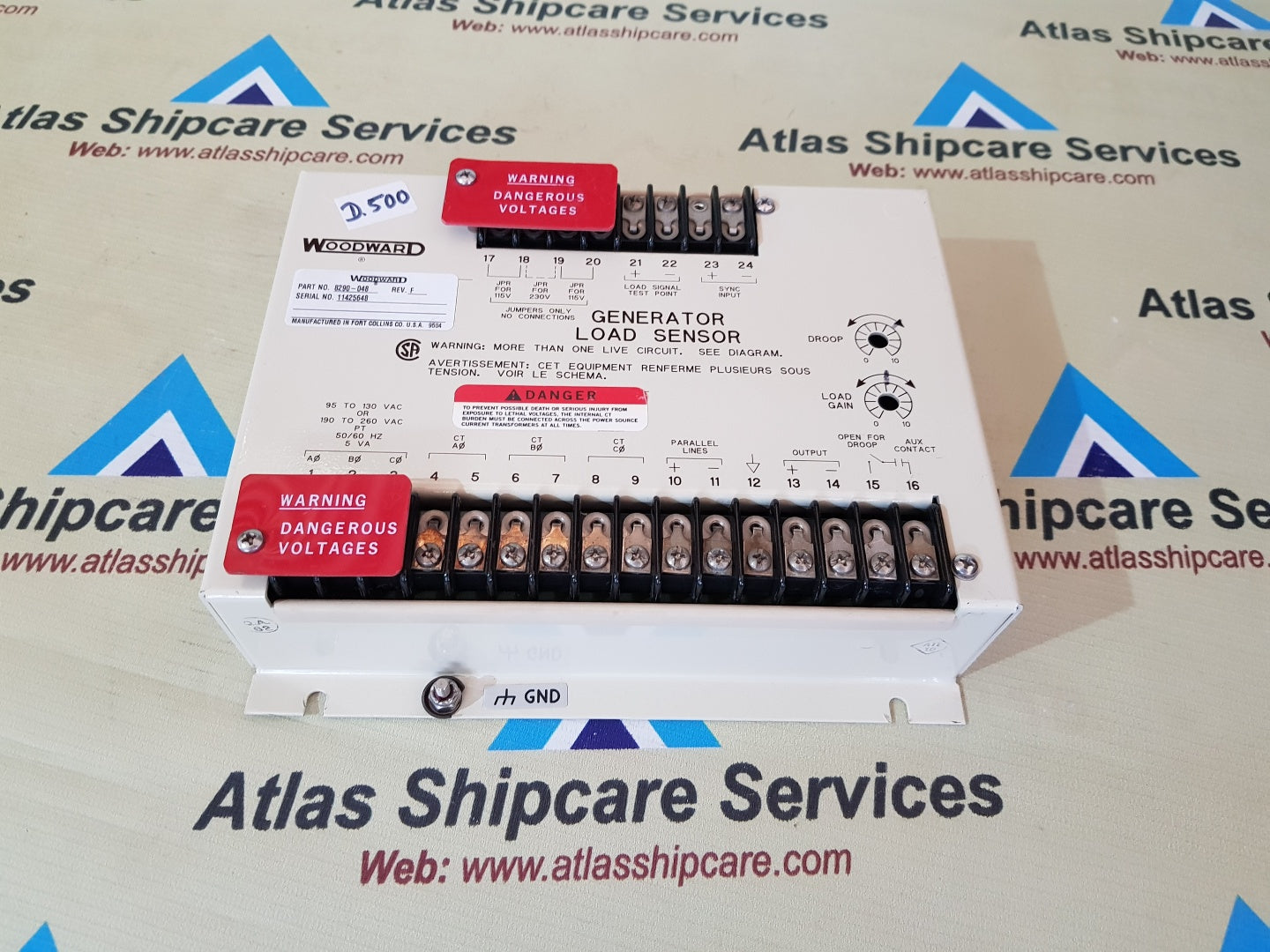 WOODWARD 8290-048 GENERATOR LOAD SENSOR – Atlas Shipcare Services