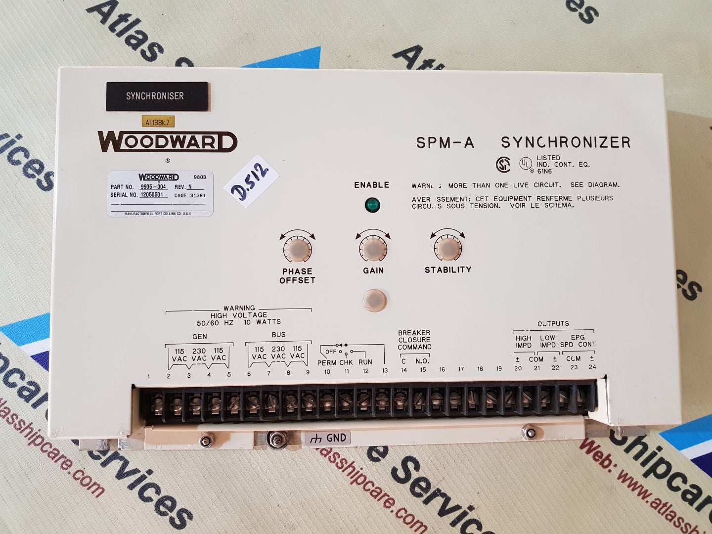 WOODWARD 9905-004 SPM-A SYNCHRONIZER