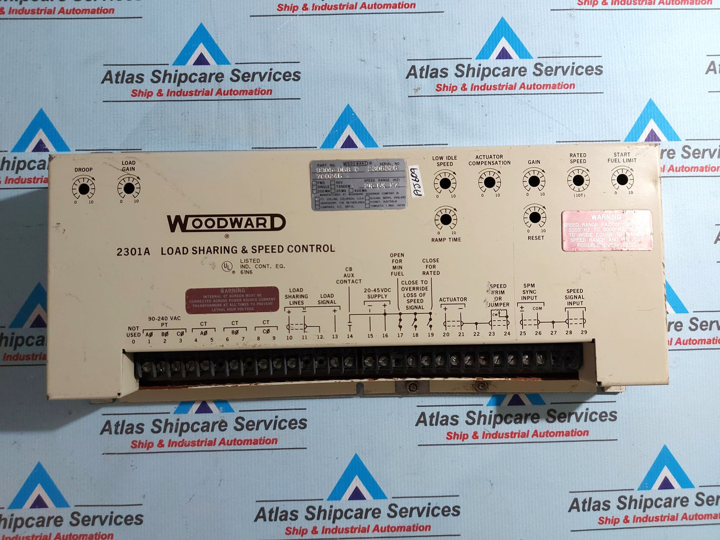 WOODWARD 9905-068 2301A LOAD SHARING & SPEED CONTROL REV.C