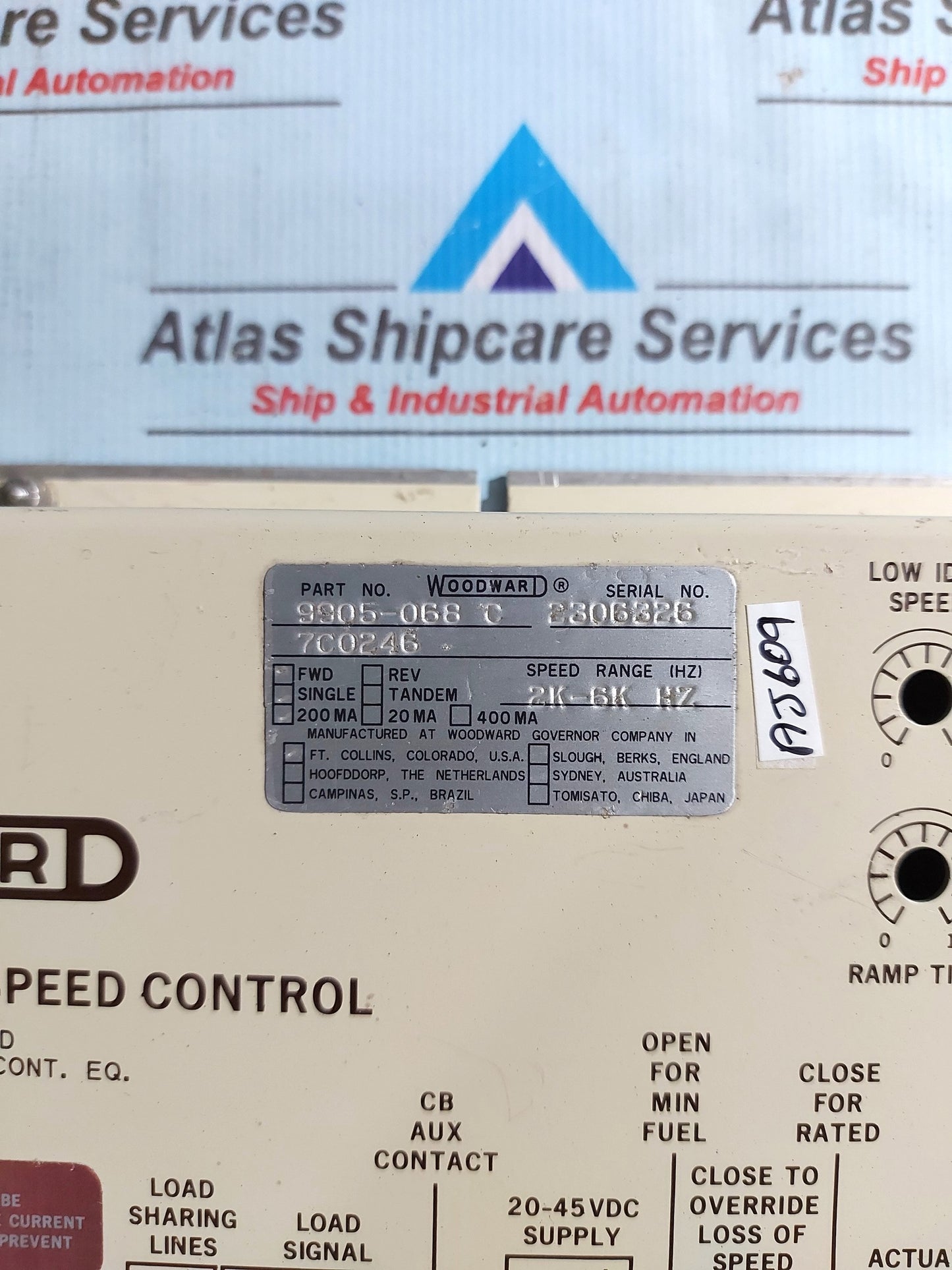 WOODWARD 9905-068 2301A LOAD SHARING & SPEED CONTROL REV.C