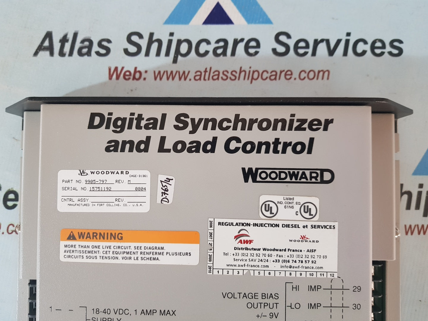 WOODWARD 9905-797 DIGITAL SYNCHRONIZER AND LOAD CONTROL