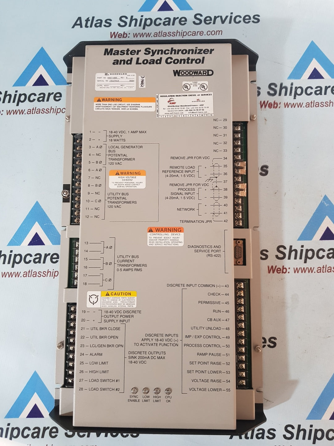 WOODWARD 9907-005 MASTER SYNCHRONIZER AND LOAD CONTROL