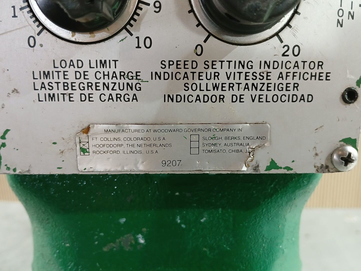 WOODWARD UG-8 8522-445 GOVERNOR 500-1200 RPM