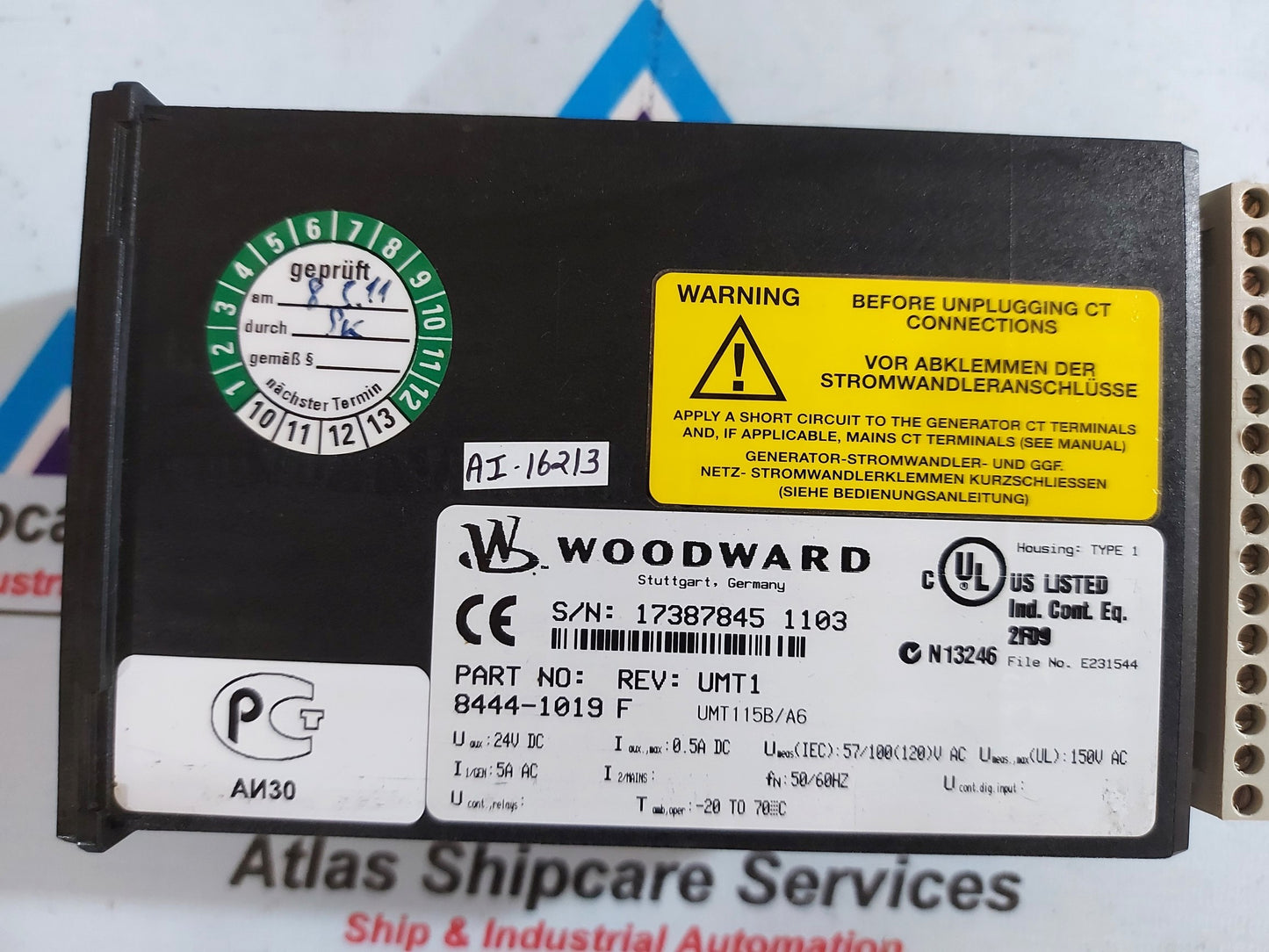 WOODWARD UMT1 8444-1019 MEASURING TRANSDUCER