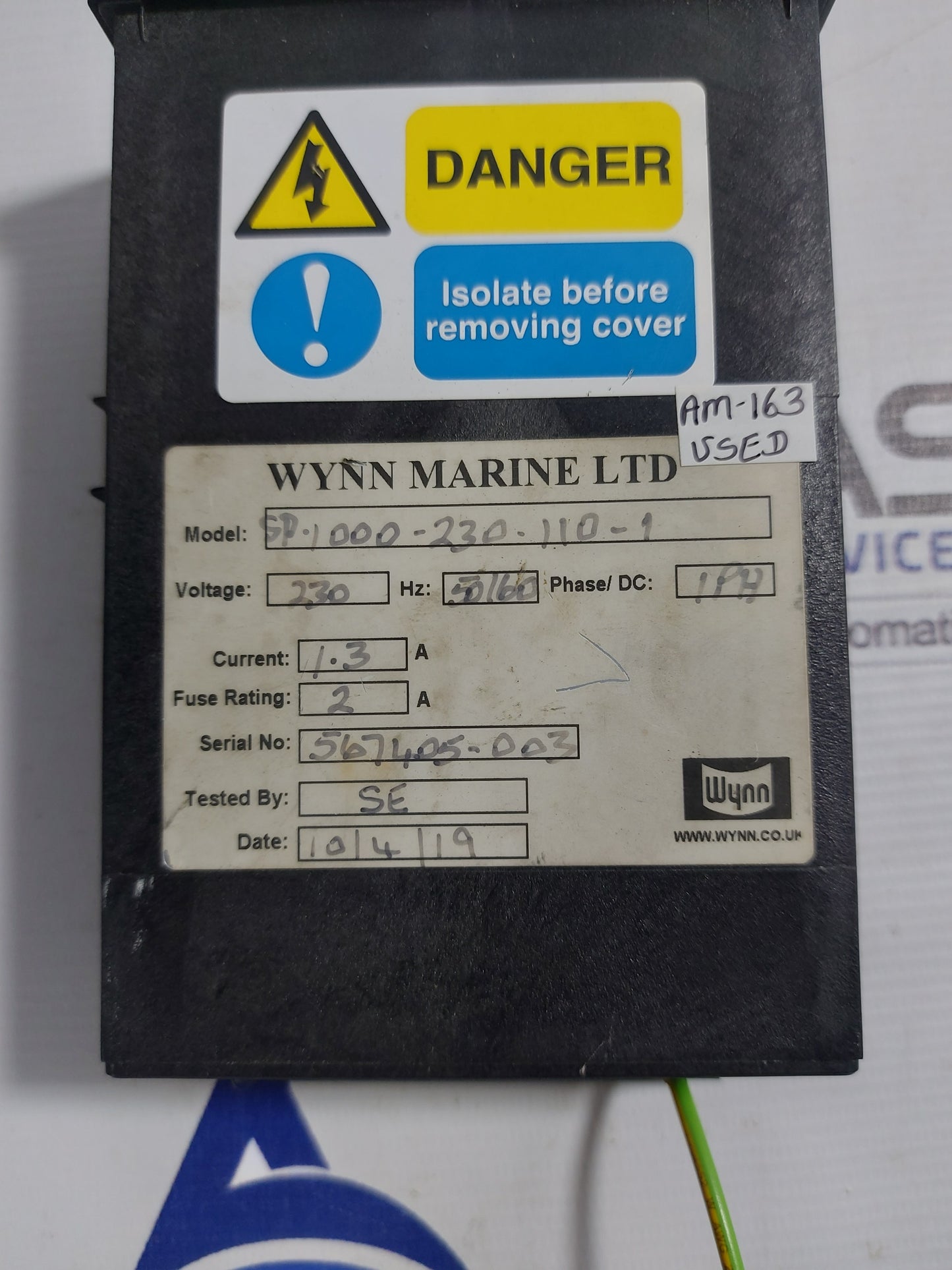 WYNN SERIES 1000 SP1000-230-110-1 WIPER CONTROLLER