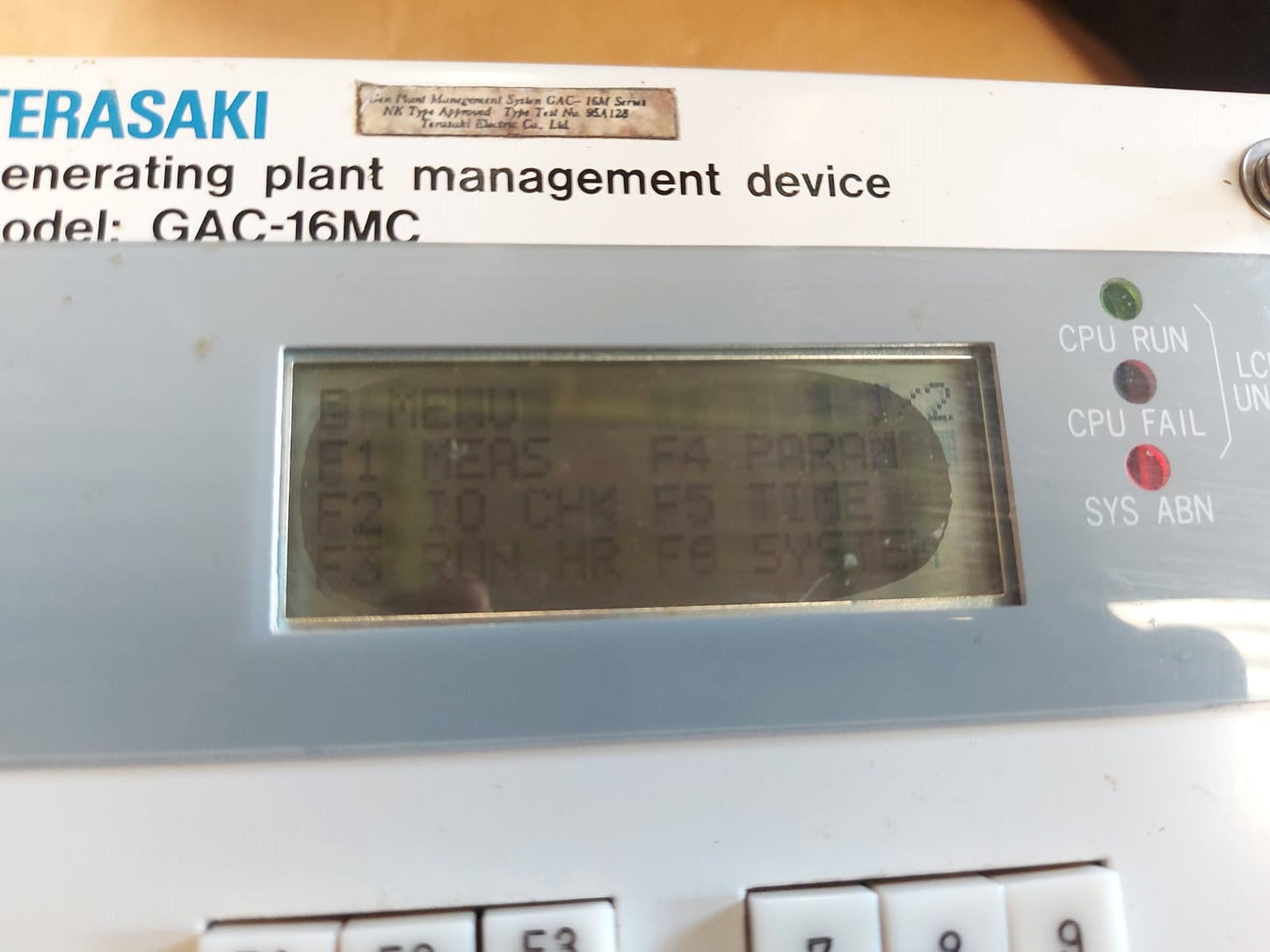 TERASAKI GAC-16MC GENERATING PLANT MANAGEMENT DEVICE EIN-102