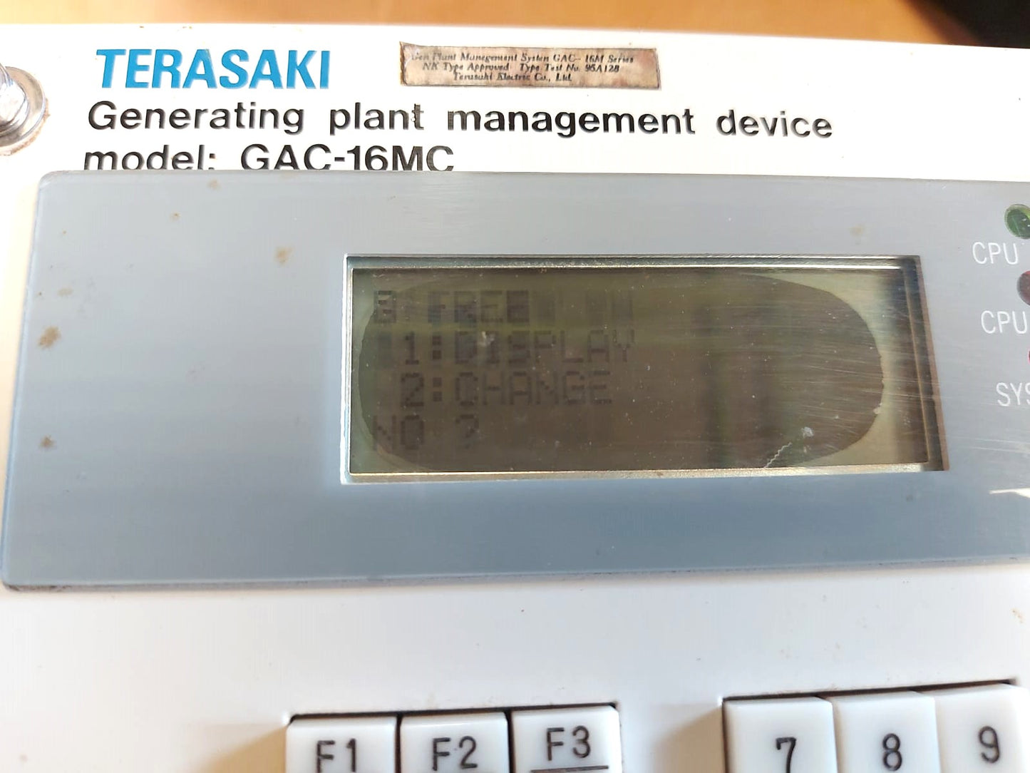 TERASAKI GAC-16MC GENERATING PLANT MANAGEMENT DEVICE EIN-102