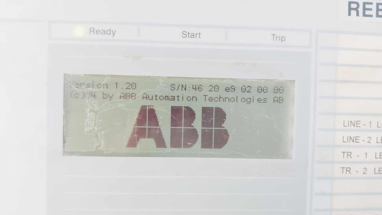 ABB REB670 BUSBAR PROTECTION RELAY 1MRK004822-BA