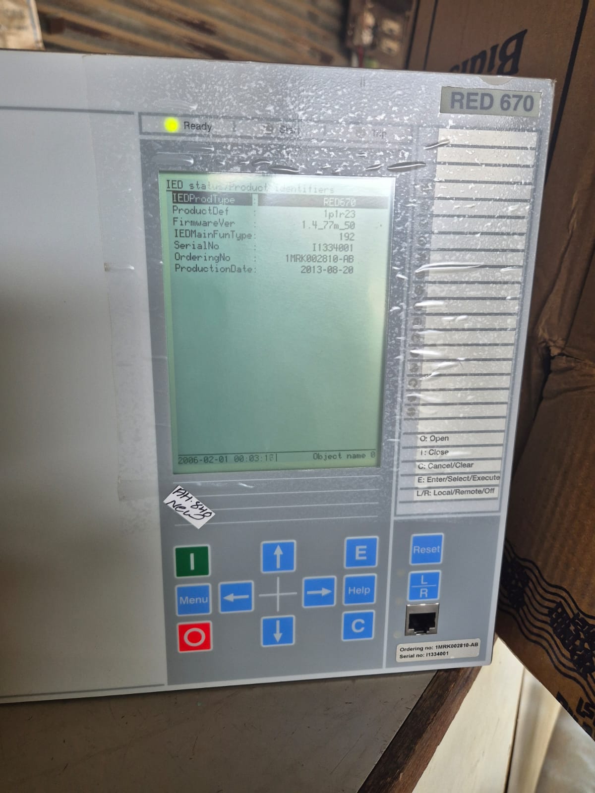 ABB RED670 LINE DIFFERENTIAL PROTECTION RELAY 1MRK002810-AB