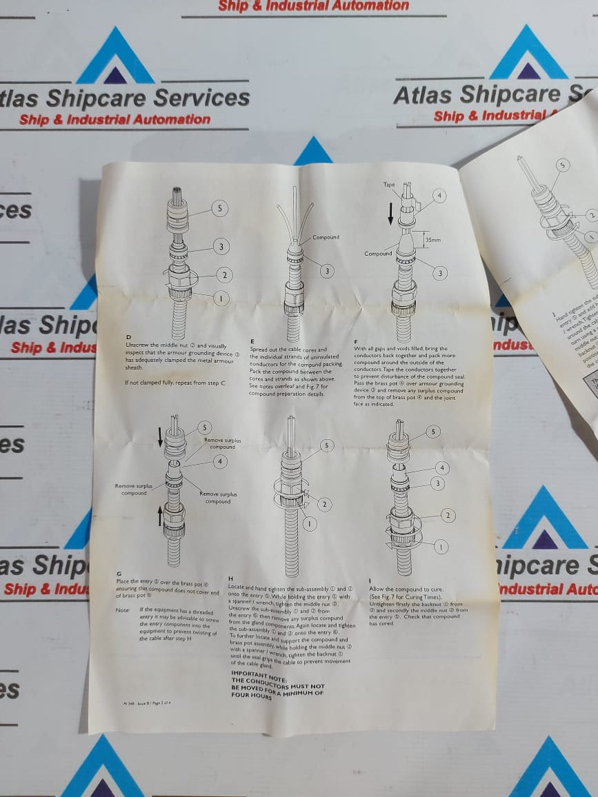 HUBBELL KILLARK CMCXAA050 CABLE GLAND FOR METAL CLAD CABLE NPT SIZE 1/2"