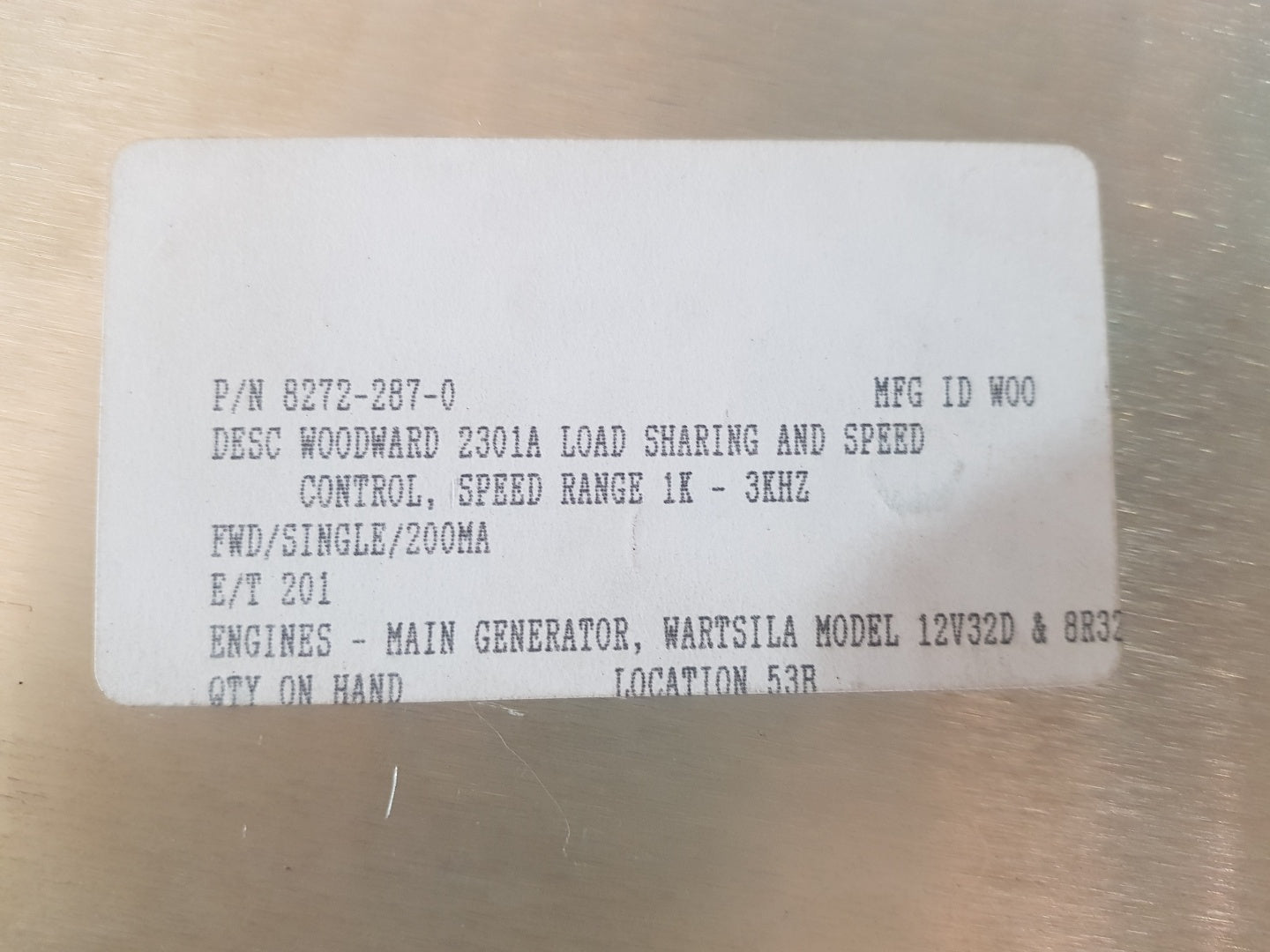 Woodward 9905-020 Low Voltage 2301A Load Sharing & Speed Control