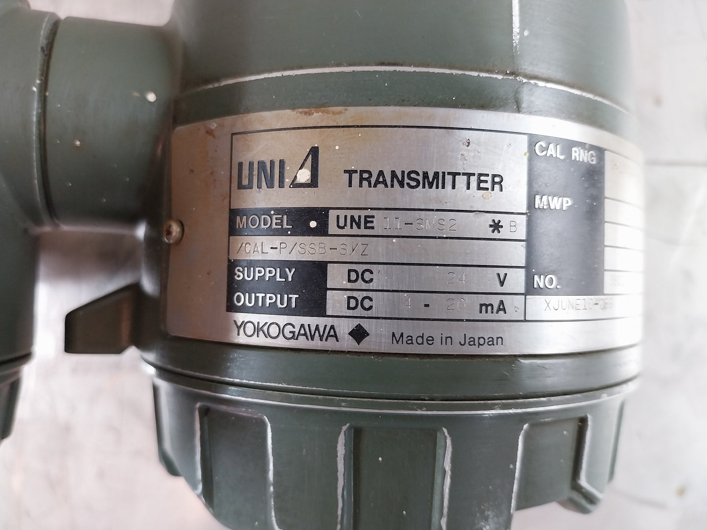 YOKOGAWA UNI UNE11-SMS2*B PRESSURE TRANSMITTER 24V 4-20mA