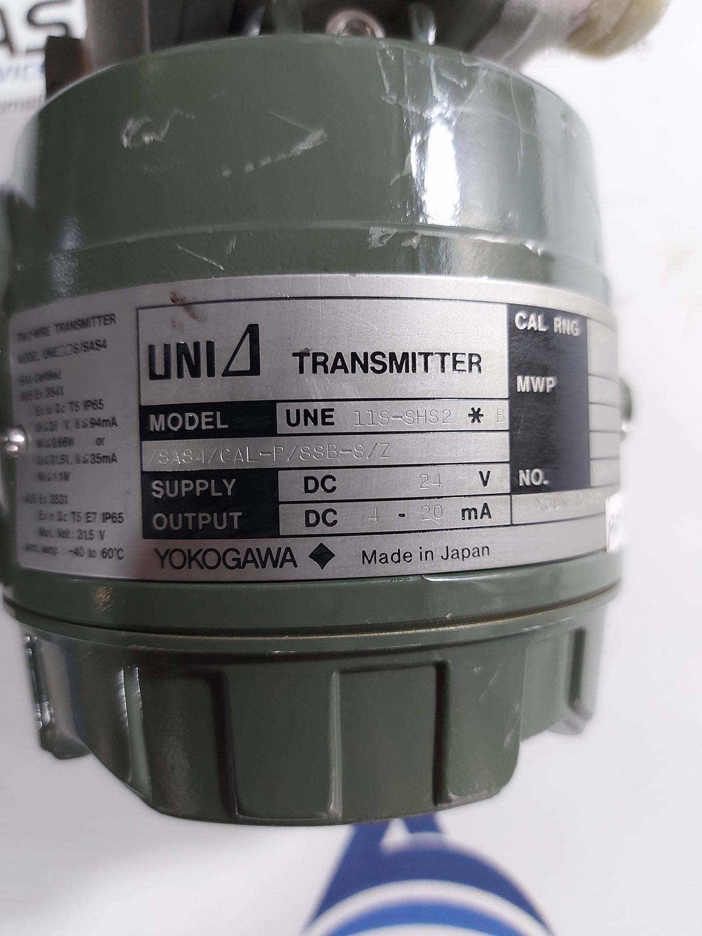 YOKOGAWA UNI UNE 11S-SHS2*B PRESSURE TRANSMITTER /SAS4/CAL-P/SSB-S/Z