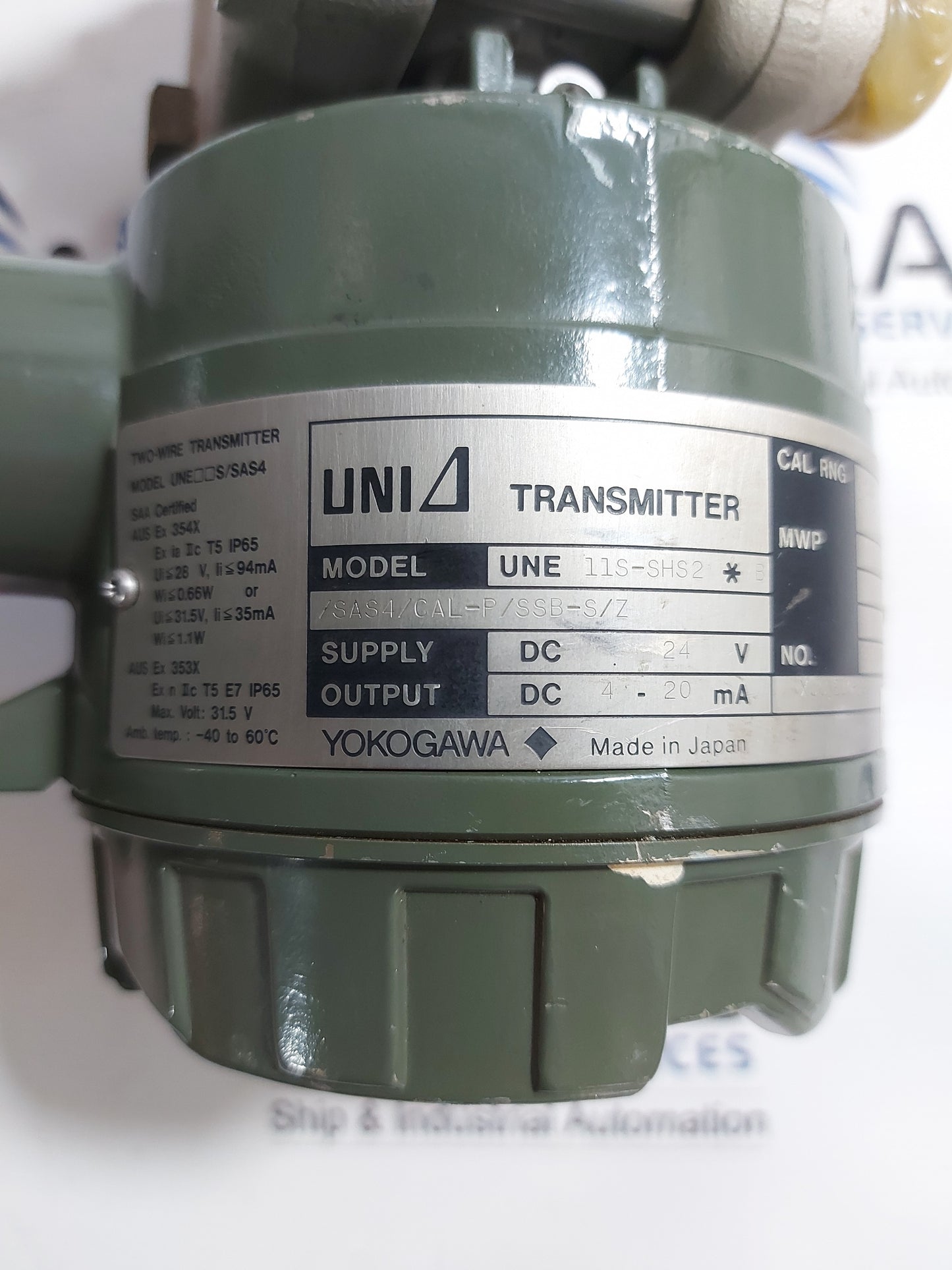 YOKOGAWA UNI UNE11S-SHS2*B PRESSURE TRANSMITTER /SAS4/CAL-P/SSB-S/Z