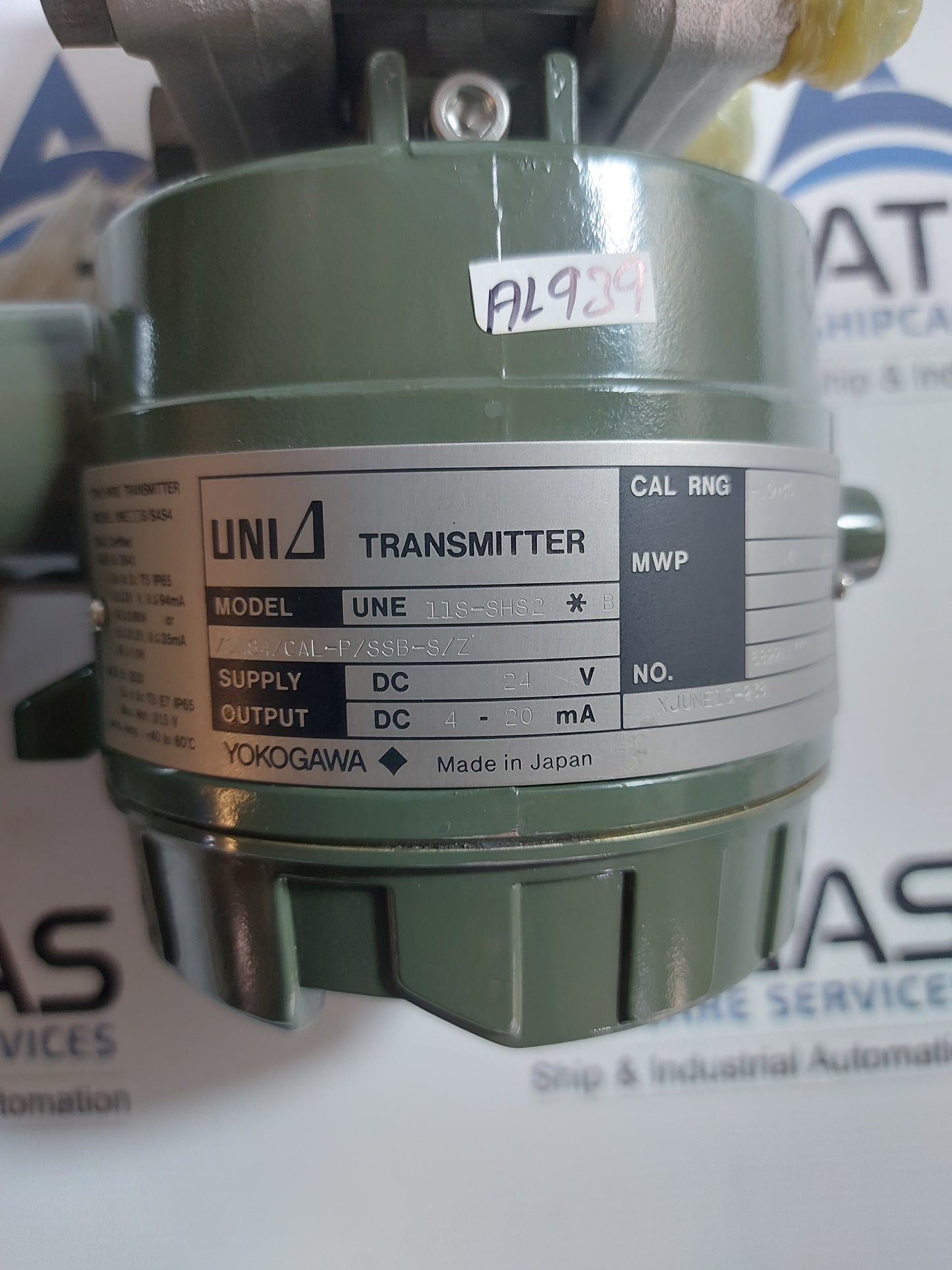 YOKOGAWA UNI UNE11S-SHS2*B TWO-WIRE PRESSURE TRANSMITTER 24V 4-20mA