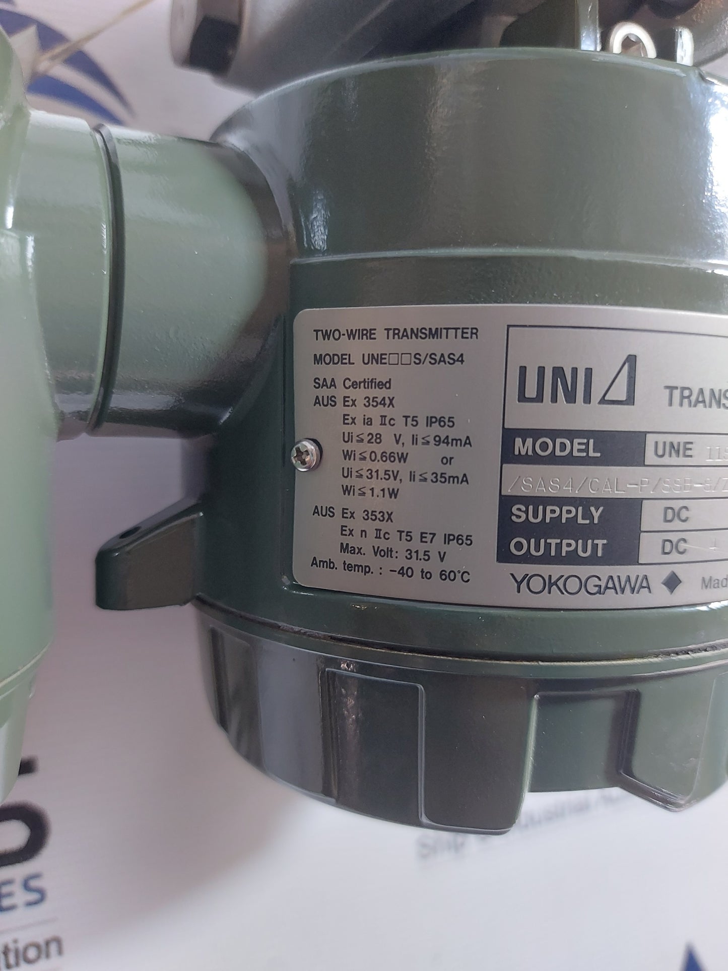 YOKOGAWA UNI UNE11S-SHS2*B TWO-WIRE PRESSURE TRANSMITTER 24V 4-20mA