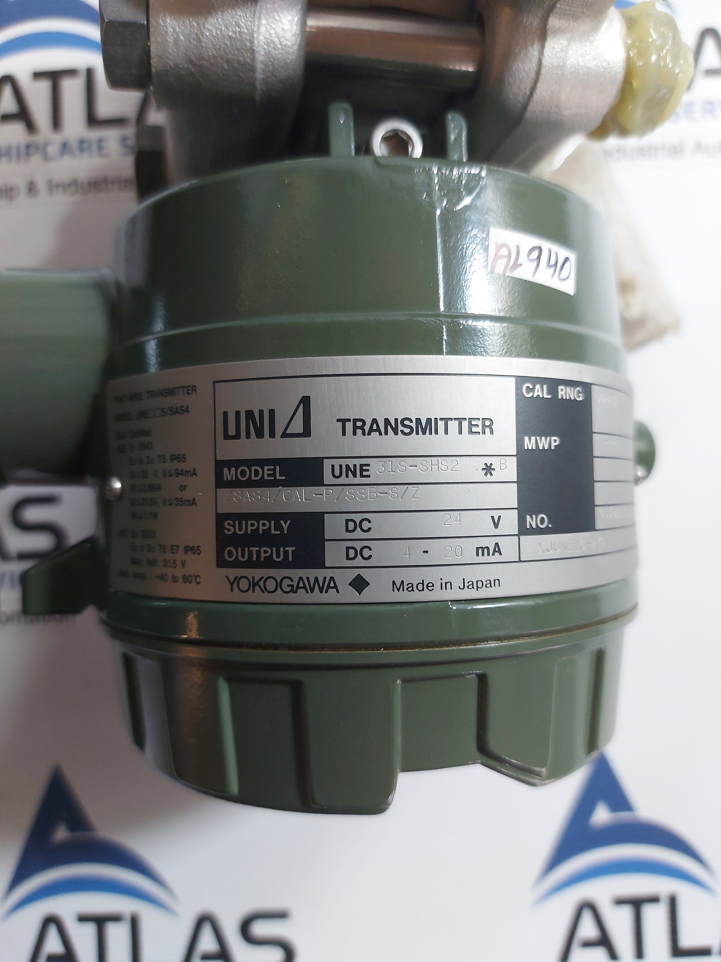 YOKOGAWA UNI UNE 31S-SHS2*B TWO-WIRE PRESSURE TRANSMITTER 24V 4-20mA