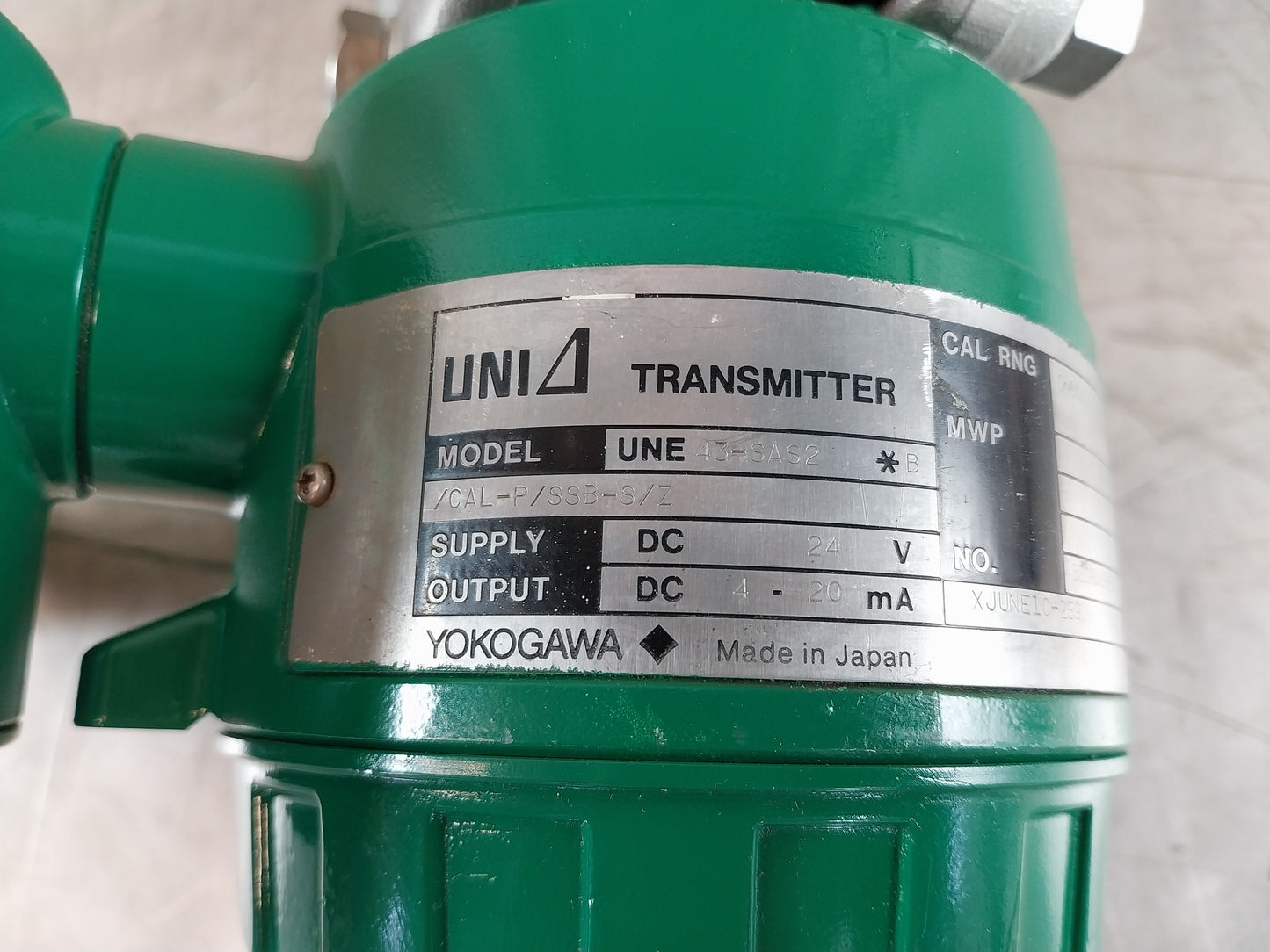 YOKOGAWA UNI UNE43-SAS2*B PRESSURE TRANSMITTER 24V 4-20mA