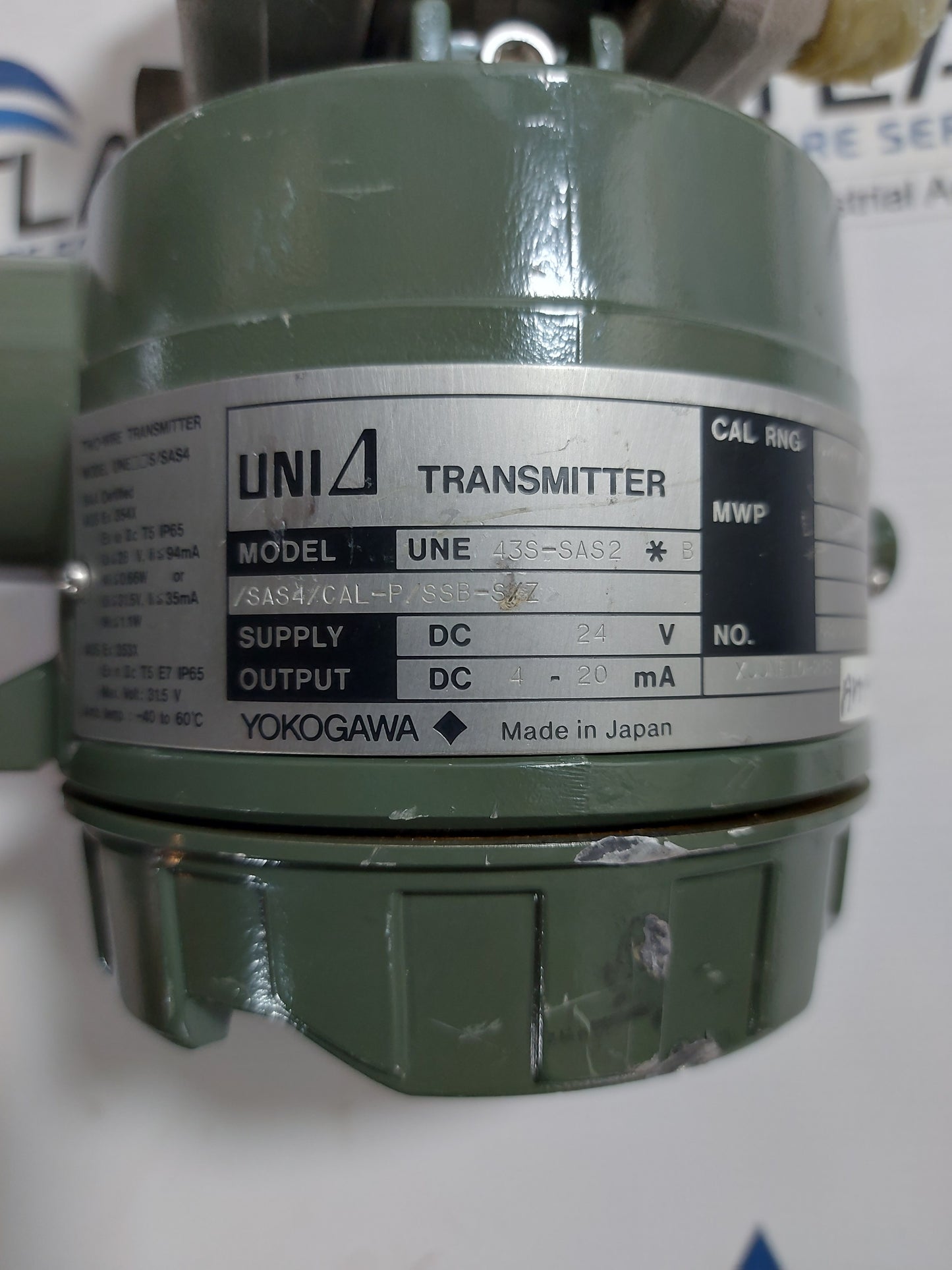 YOKOGAWA UNI UNE43S-SAS2*B PRESSURE TRANSMITTER /SAS4/CAL-P/SSB-S/Z
