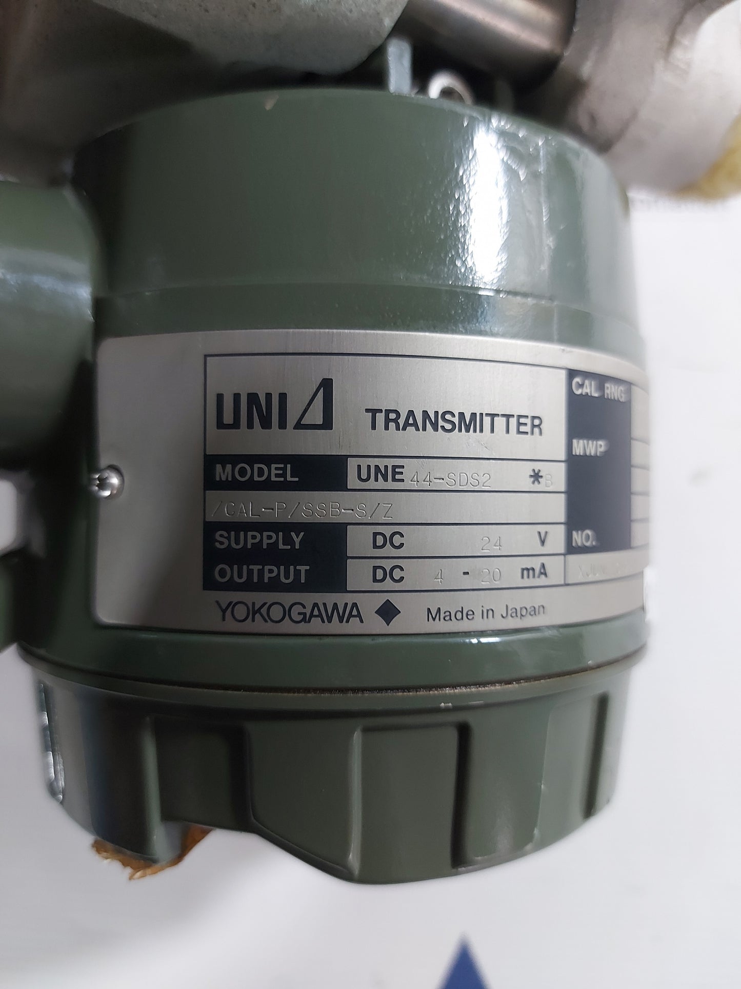 YOKOGAWA UNI UNE 44-SDS2 PRESSURE TRANSMITTER B/CAL-P/SSB-S/Z