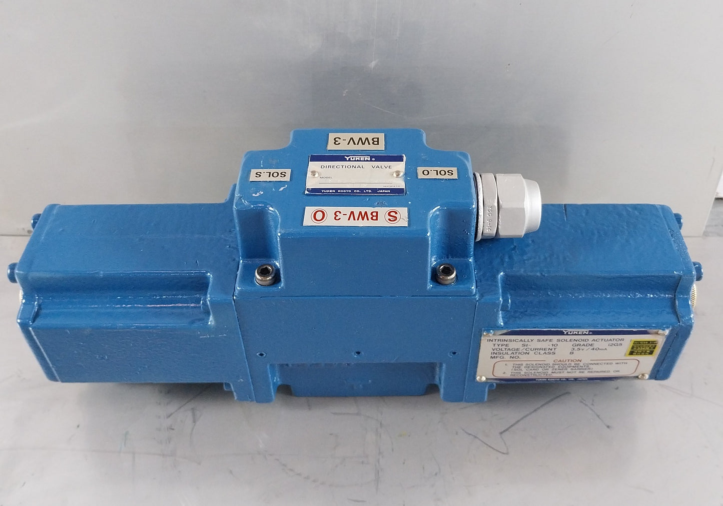 YUKEN ISDSG-01-3C4-10 INTRINSICALLY SAFE SOLENOID ACTUATOR