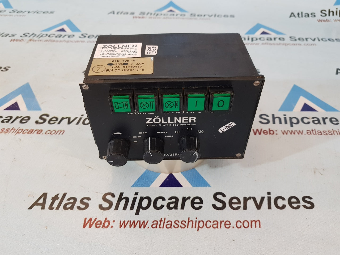 ZOLLNER SIGNAL-AUTOMAT 5 + S BSH/49/28P/01/92 SIGNAL SWITCH