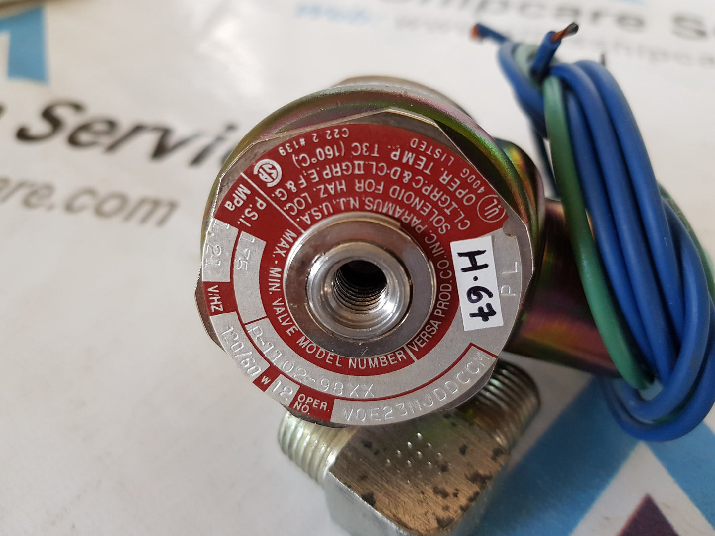 SOLENOID OPERATOR COIL 115V COIL P/N P-1102-98XX-120-60 H67