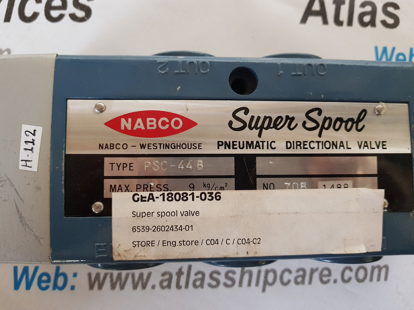NABCO PNEUMATIC DIRECTIONAL VALVE PSC-44B H112