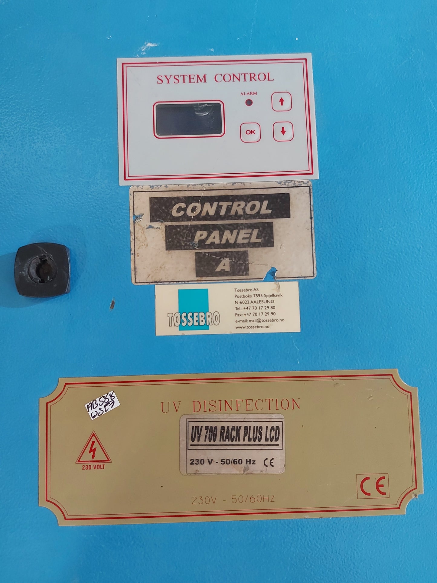 TOSSEBRO SYSTEM CONTROL PANEL A