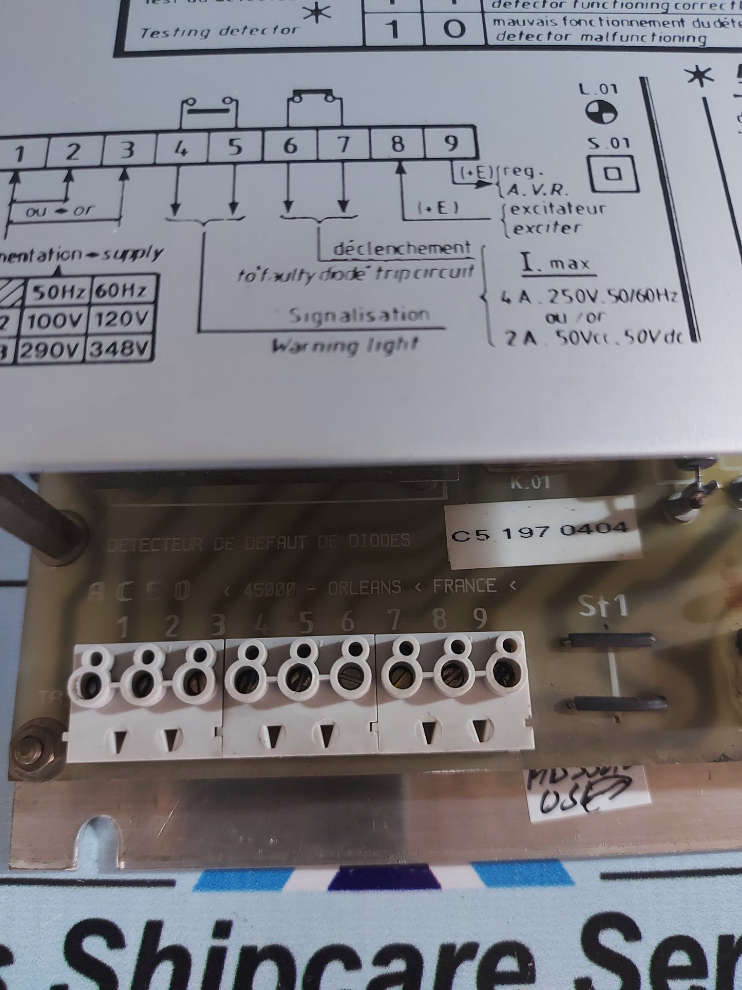 A.C.E.O C5 197 0404 DIODES FAILURE DETECTOR