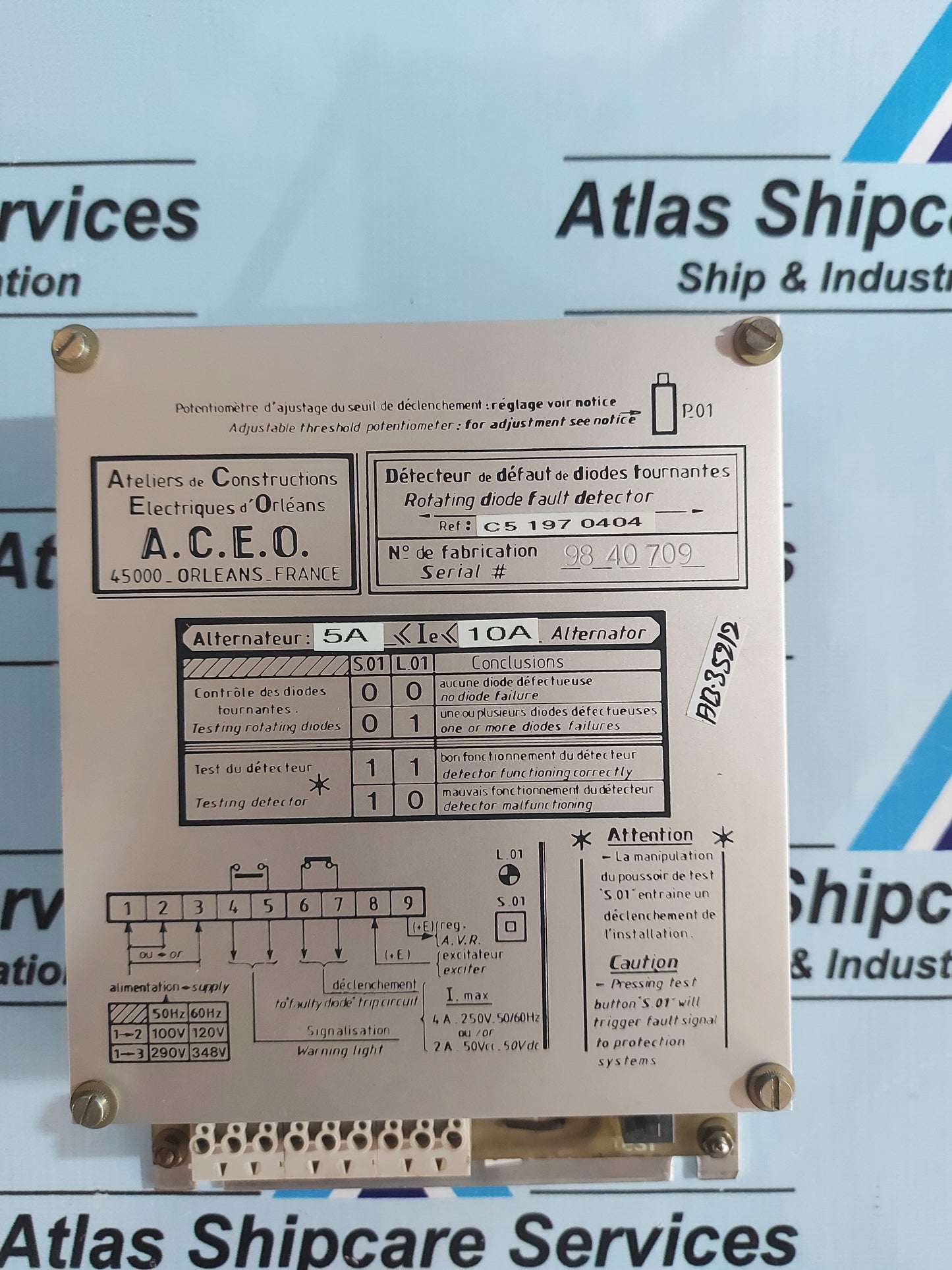 A.C.E.O C5 197 0404 DIODES FAILURE DETECTOR