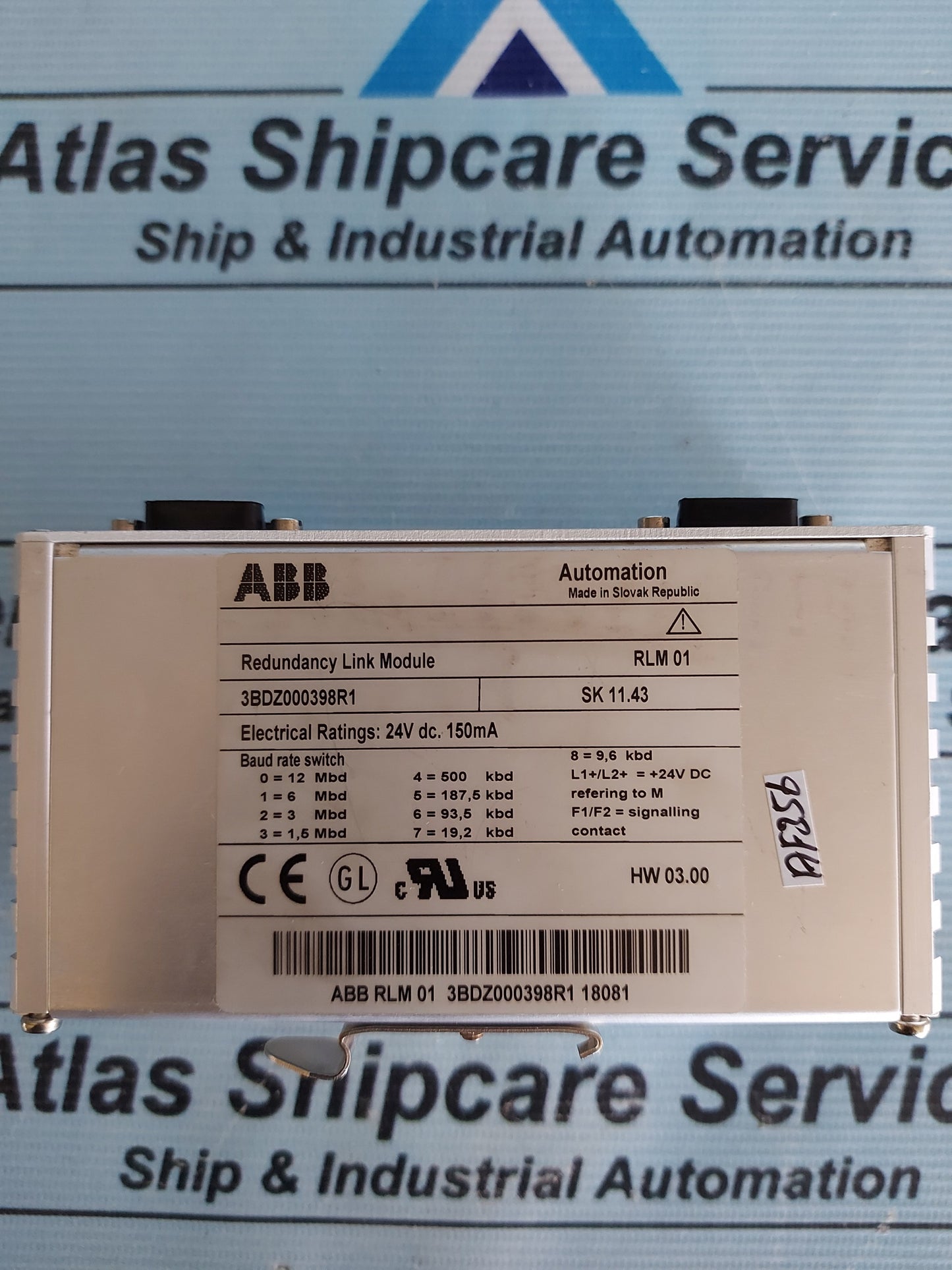 ABB 3BDZ000398R1 RLM01 REDUNDANCY LINK MODULE